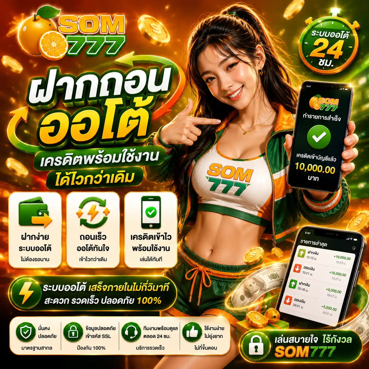 som777 ฝากถอนออโต้ เครดิตพร้อมใช้งานได้ไวกว่าเดิม