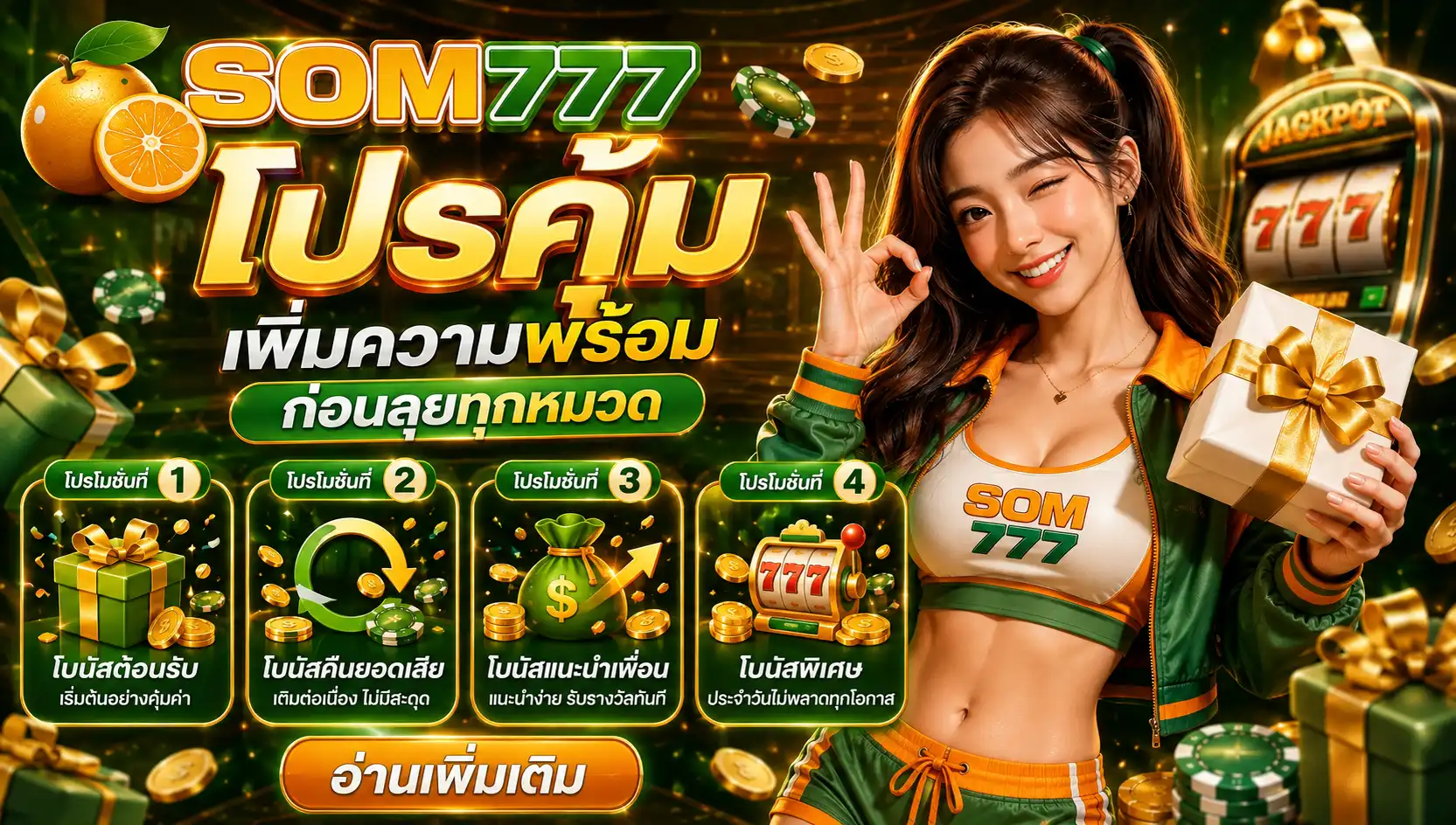 โปรโมชั่น som777 โปรคุ้ม ส้ม777 เพิ่มความพร้อมก่อนลุยทุกหมวด